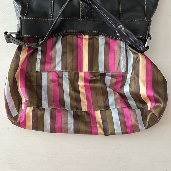 Beautiful Black Tignanello Large Pocketbook 🧡🖤❤️ - Picture 5 of 9